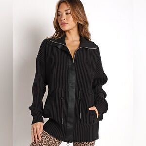 Varley Greenfield Cotton Rib Sweater Jacket